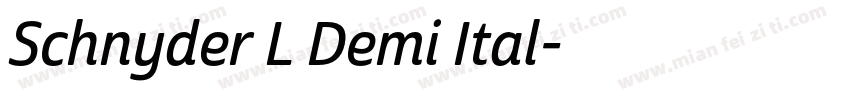 Schnyder L Demi Ital字体转换